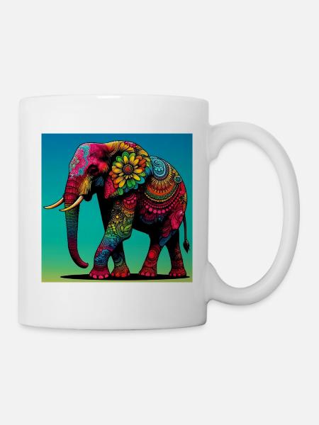 Elefant - Tasse - Weiß
