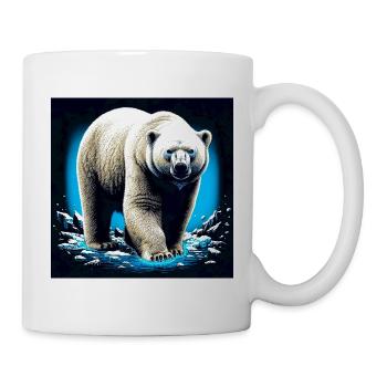 ours blanc - Mug blanc - blanc - Droite