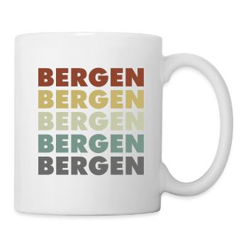 Bergen - Norway - Norge - Norwegen - Lettering - Mug - white - Right
