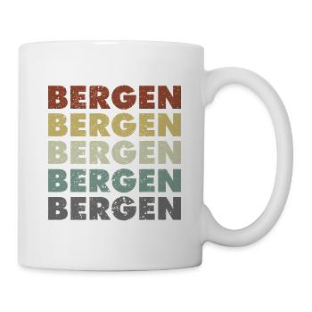 Bergen - Norway - Norge - Norwegen - Lettering - Mug - white - Right