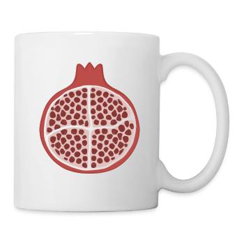 Granatapfel-Scheibe - Tasse - Weiß - Rechts