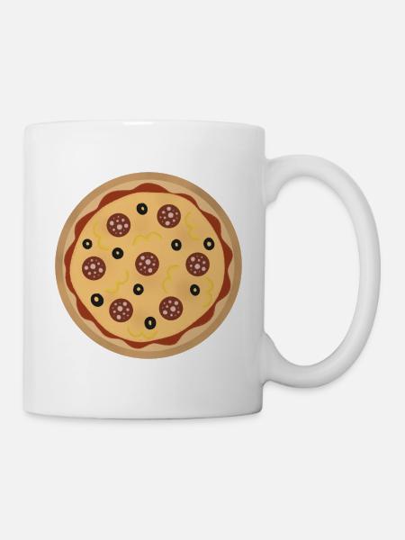 Peperoni-Pizza - Tasse - Weiß