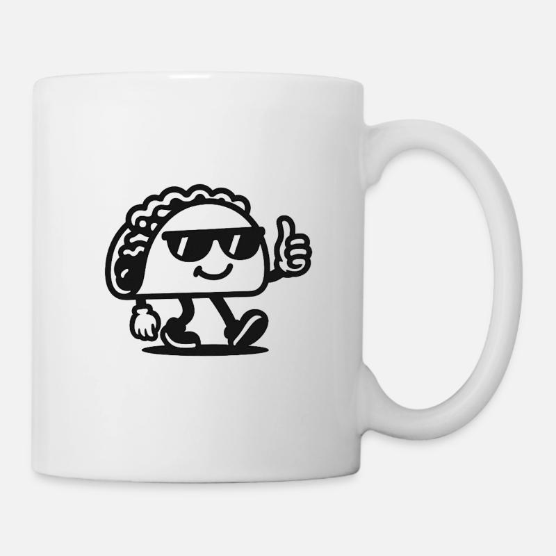 Sunglasses Taco Mascot - Mug - white