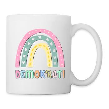 Démocratie arc-en-ciel - Mug blanc - blanc - Droite