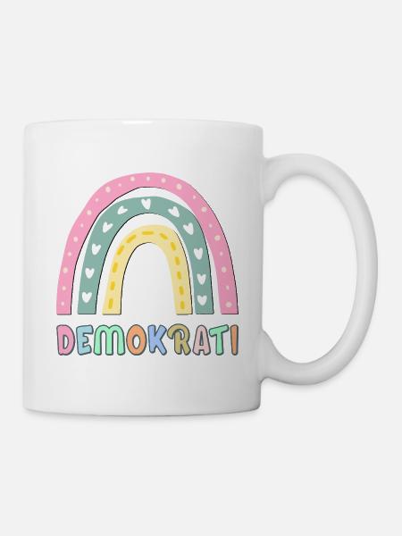 Regenbogen-Demokratie - Tasse - Weiß