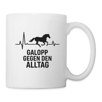 Cheval, Battement De Cœur, Équestre - Mug blanc - blanc - Droite