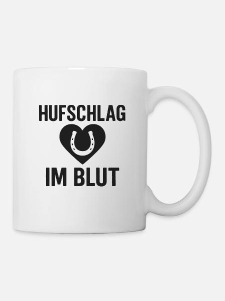 Hoof Beat in the Blood, Horse, Equestrian Sport - Mug - white