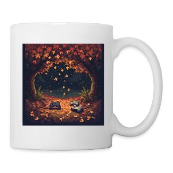 Pixel Autumn Leaves - Tasse - Weiß - Rechts