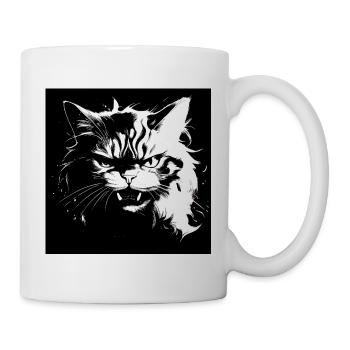 Angry cat - Mug - white - Right
