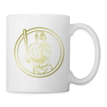 Baseball Silhouette - Tasse - Weiß - Rechts