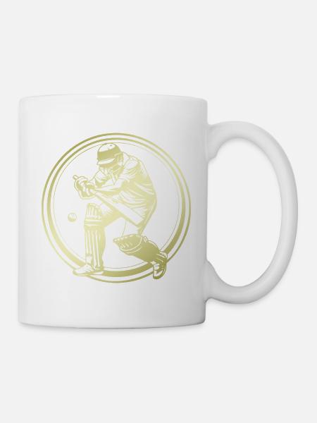 Cricket Silhouette - Tasse - Weiß
