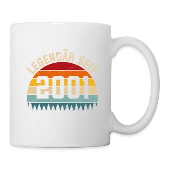 Legendär seit 2001 – Jahrgang 2001 - Tasse - Weiß - Rechts