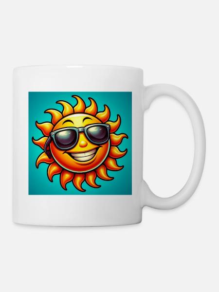 Sonne - Tasse - Weiß