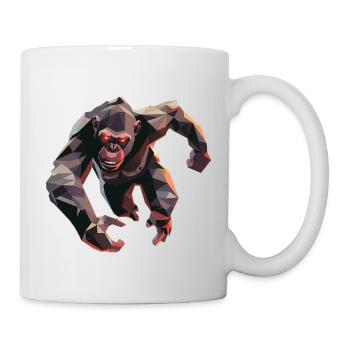 Gorilla in low poly style - Mug - white - Right