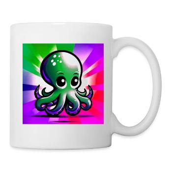 Pieuvre - Mug blanc - blanc - Droite