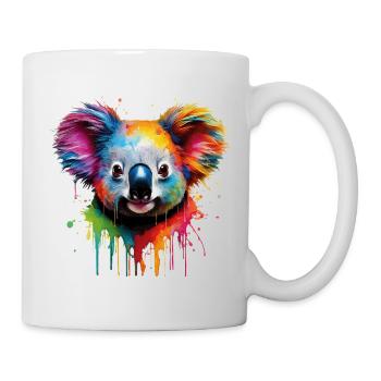 Regenbogen Koala Aquarell - Tasse - Weiß - Rechts