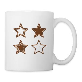 Brown Star Cookies with White Icing - Mug - white - Right