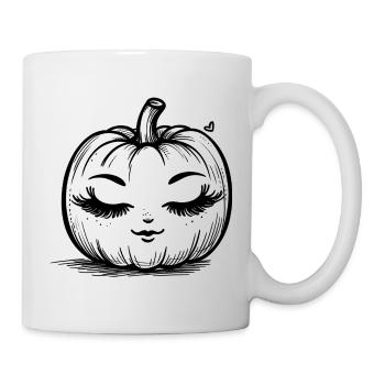 Kürbis lieblich und freundlich - Tasse - Weiß - Rechts