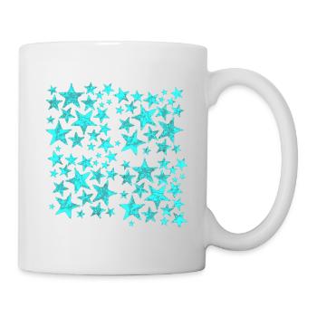 Turquoise Star Pattern - Mug - white - Right