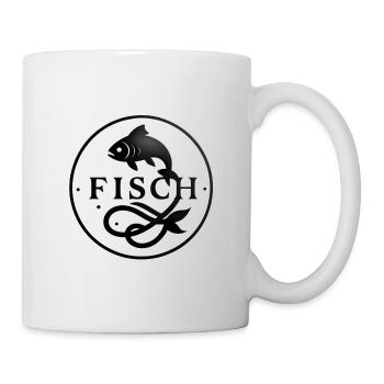 Cercle Poissons Signe du zodiaque - Mug blanc - blanc - Droite