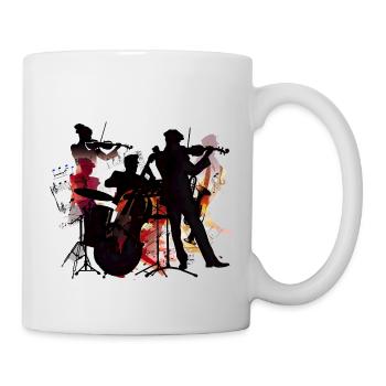 Explosion de couleur de silhouette de gang - Mug blanc - blanc - Droite