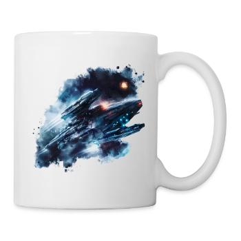 Nebelstern Raumjäger, SciFi-Ufo - Tasse - Weiß - Rechts