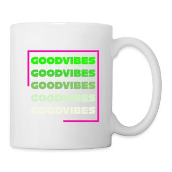 Ondes positives - Mug blanc - blanc - Droite