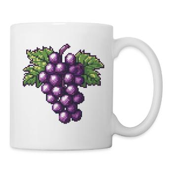 Raisins Pixel Violet - Mug blanc - blanc - Droite