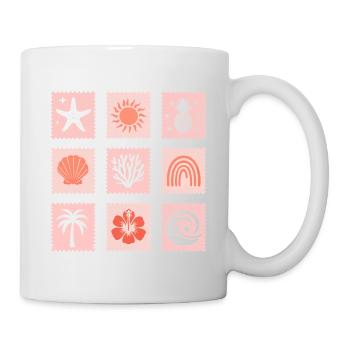 Nature Stamps Collage - Mug - white - Right