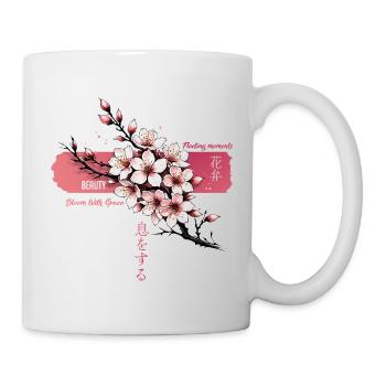 Blush Sakura Bloom on Pink - Mug - white - Right