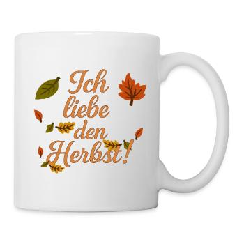 Ich liebe den Herbst - Tasse - Weiß - Rechts