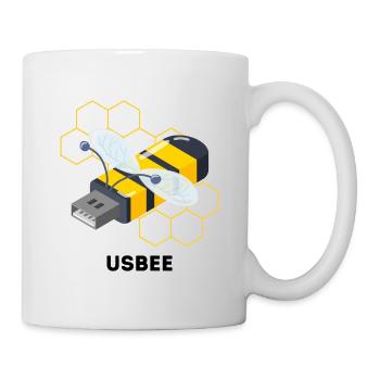 USBEE - Jeu de mots mignon sur l’abeille USB - Mug blanc - blanc - Droite