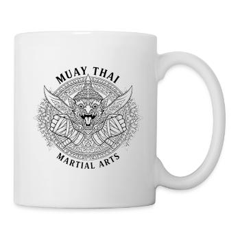 Tête de dragon Muay Thai Emblem - Mug blanc - blanc - Droite