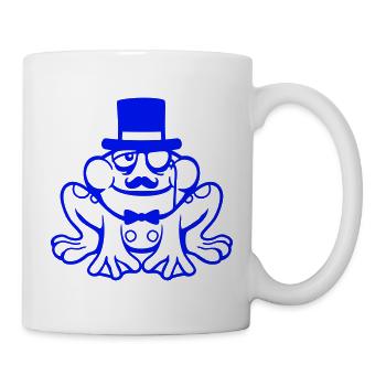 M. Grenouille Sir M. Rich Monocle Lunettes Chapeau haut de forme - Mug blanc - blanc - Droite