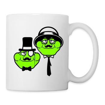 2 Frogs Sir Lunettes Empire Monocle Homme Chapeau Haut de forme - Mug blanc - blanc - Droite