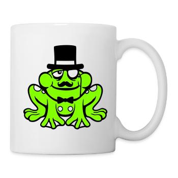 M. Grenouille Sir M. Rich Monocle Lunettes Chapeau haut de forme - Mug blanc - blanc - Droite
