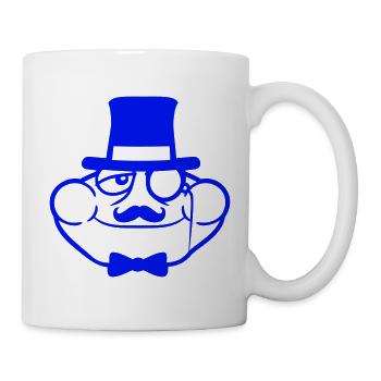 M. Grenouille Sir M. Rich Monocle Lunettes Chapeau haut de forme - Mug blanc - blanc - Droite