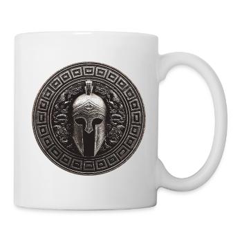 Spartaner Helm Mythologie Gladiator - Tasse - Weiß - Rechts