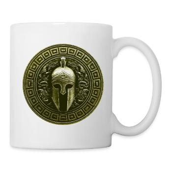 Spartaner Helm Mythologie Gladiator - Tasse - Weiß - Rechts