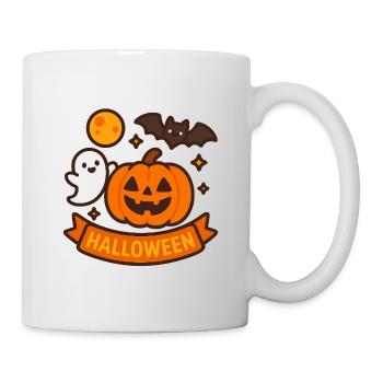 Pumpkin Face Halloween Banner - Mug - white - Right