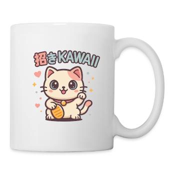 Kawaii Katze Einladung Glück - Tasse - Weiß - Rechts