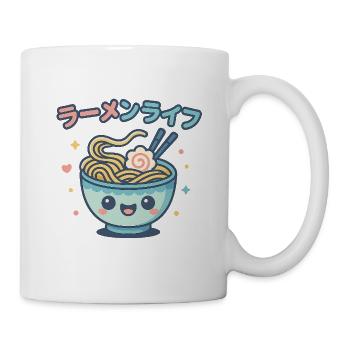 Ramen life kawaii illustration - Mug - white - Right