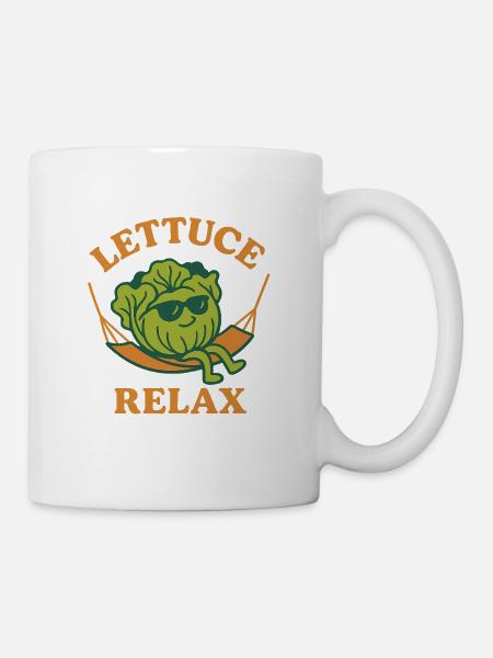 Kopfsalat Relax im Hamaka - Tasse - Weiß