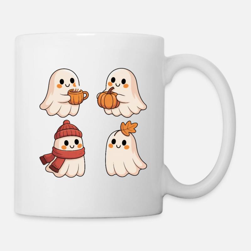 Fantômes d'automne chaleureux - Mug blanc - blanc