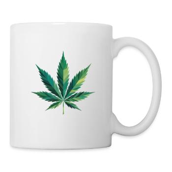 Feuille de Cannabis - Mèmes Amusants Sur Le Cannabis - Mug blanc - blanc - Droite
