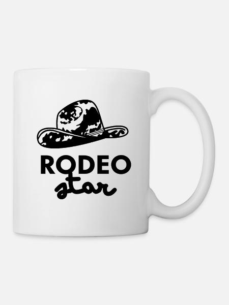 Logo des Rodeo-Sternhutes - Tasse - Weiß