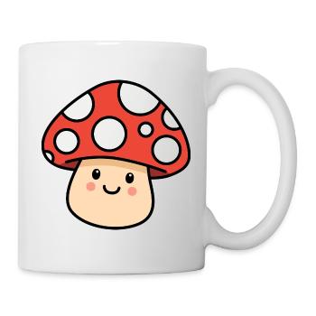 Kawaii Toadstool – Cheerful Mushroom - Mug - white - Right