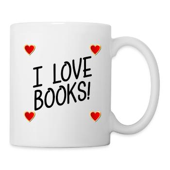 I love Reading Books - Mug - white - Right