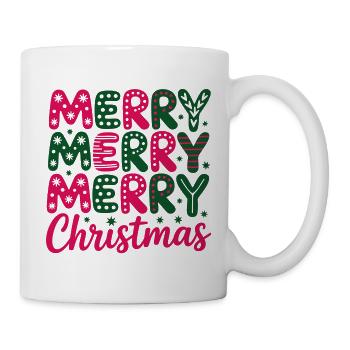 Retro Neon Weihnachtslord Design - Tasse - Weiß - Rechts