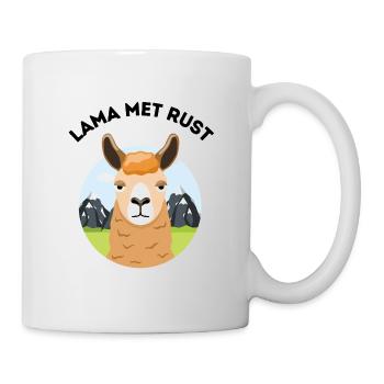 Lustiger Lama-Cartoon – Lama allein - Tasse - Weiß - Rechts